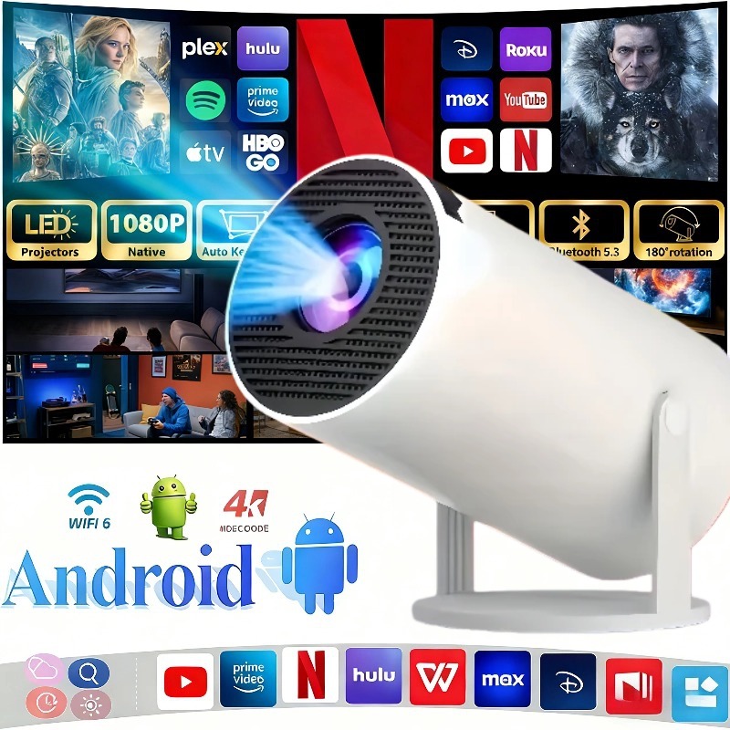 Home Cinema Compact - LED Projetor HY300 Outdoor portable Projector