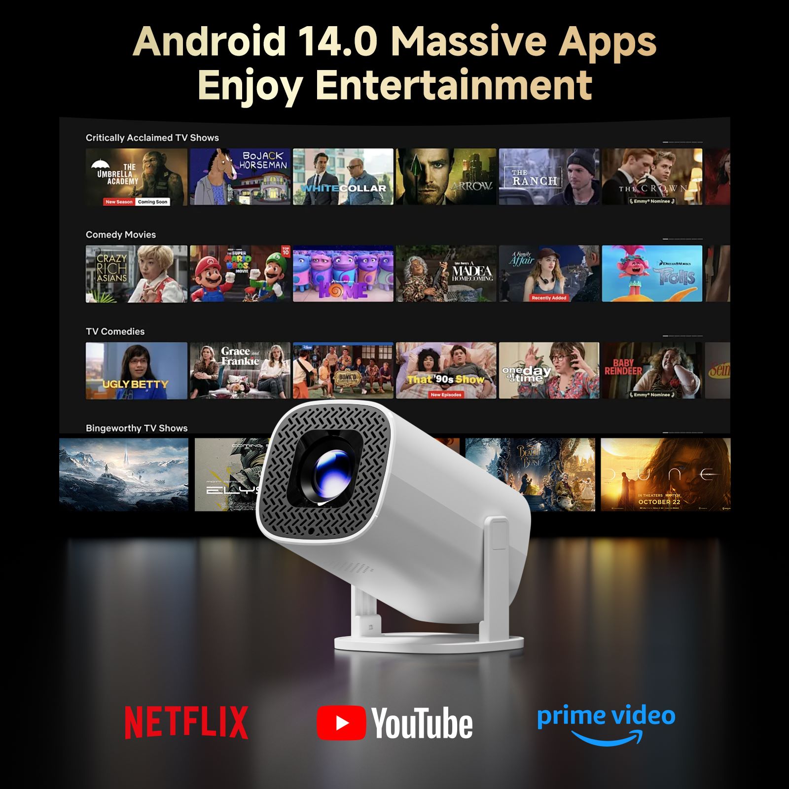 HONGTOP P30PRO Smart Mini Proj - Home Cinema Compact のレビューと価格