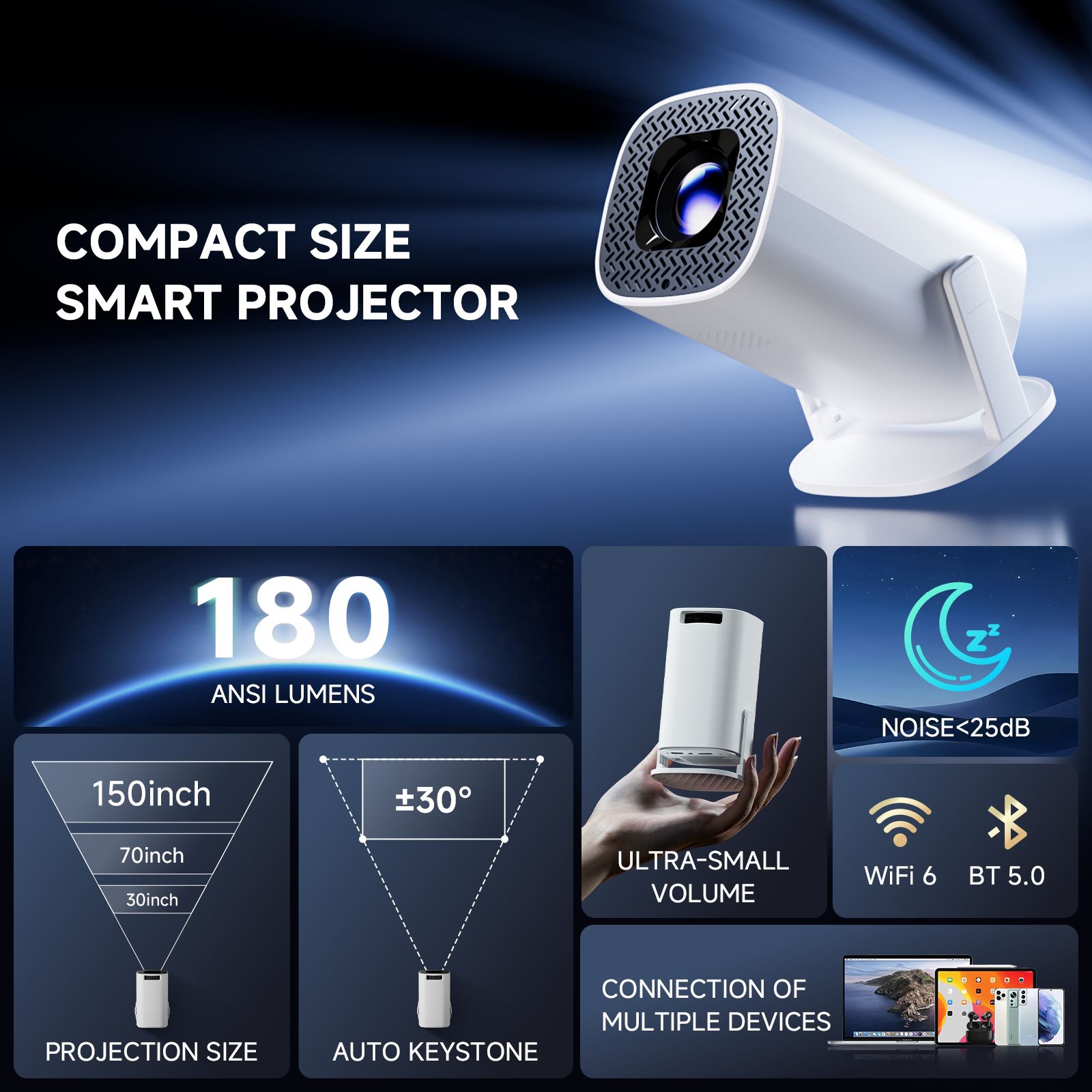 HONGTOP P30PRO Smart Mini Proj - Home Cinema Compact のレビューと価格