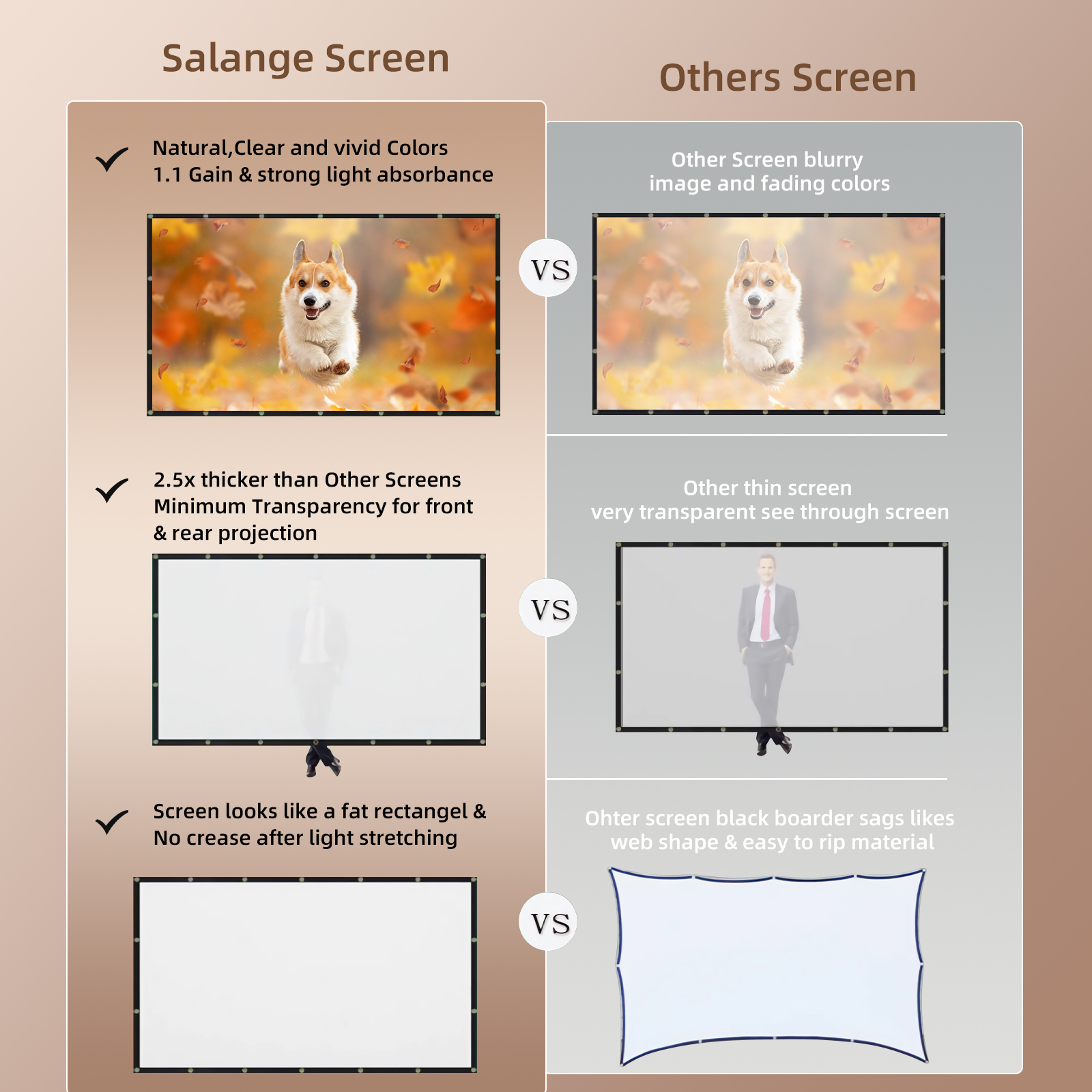 Salange Projector Screen 100 i - Projector Screen 100 Inch のレビューと価格