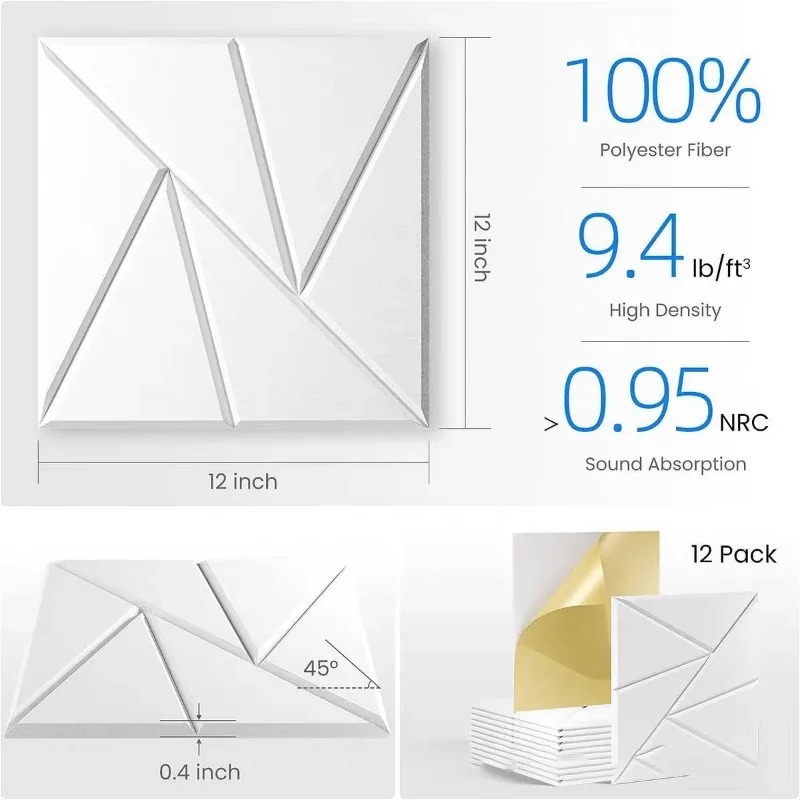 12pcs High-Density Acoustic Fo - Home Cinema Furniture のレビューと価格