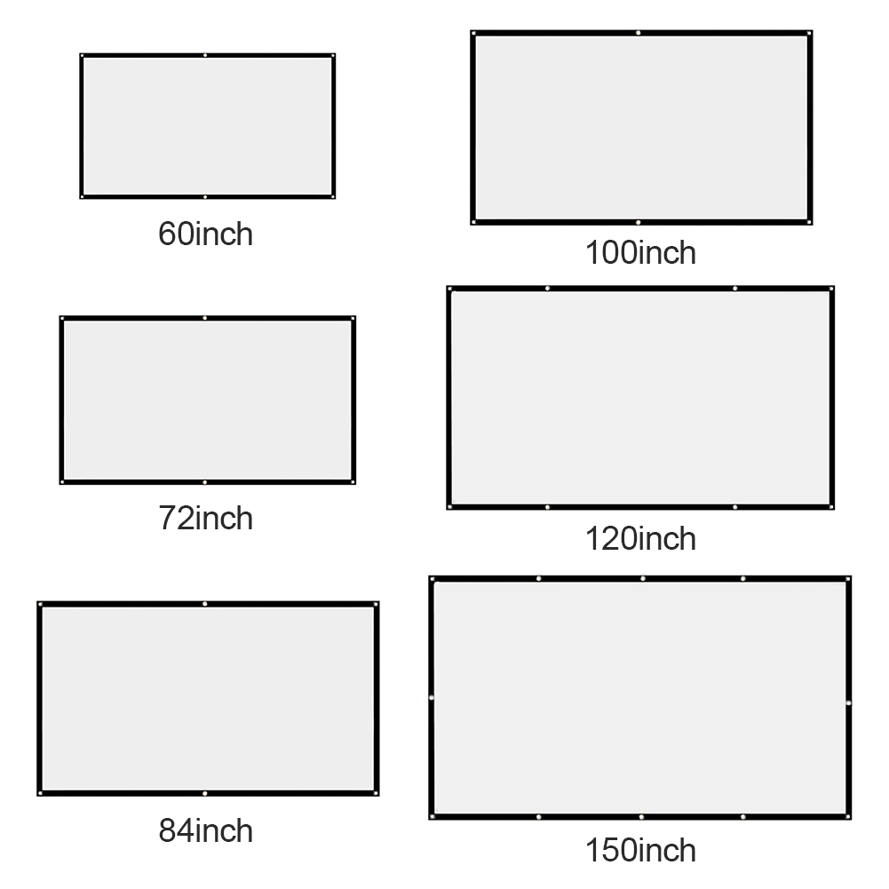 60 72 84 100 120 150 inch Proj - Projector Screen 100 Inch のレビューと価格