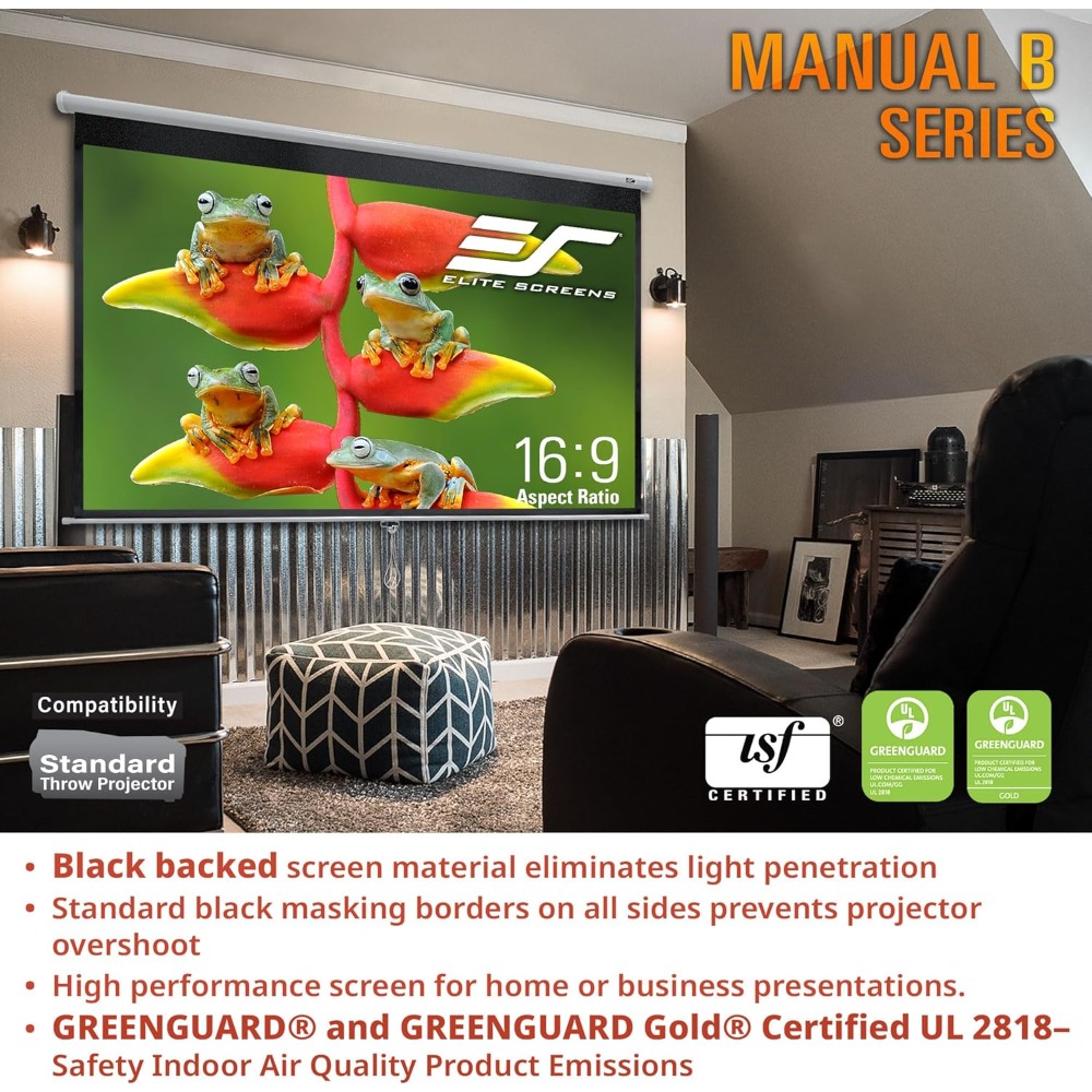 US Shipping Manual B 100 Inch  - Projector Screen 100 Inch のレビューと価格