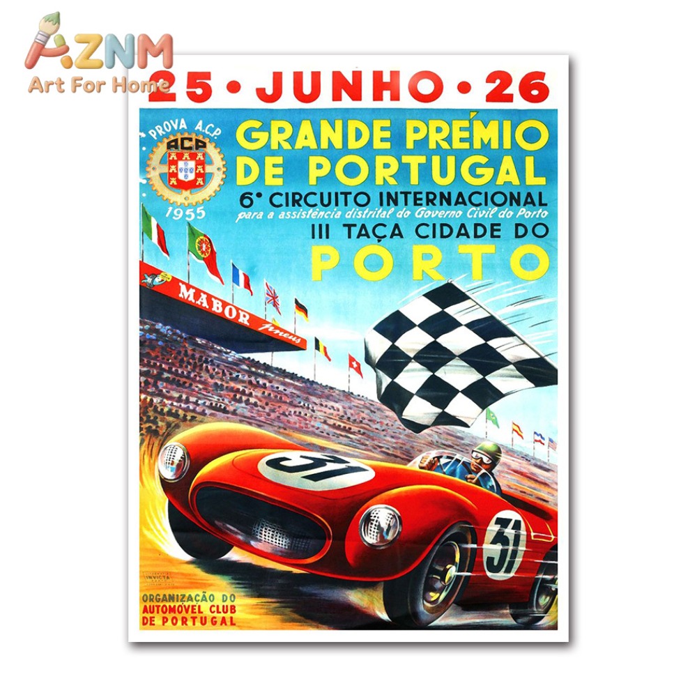 1pc Vintage Car Racing Monaco  - Home Cinema Classic のレビューと価格