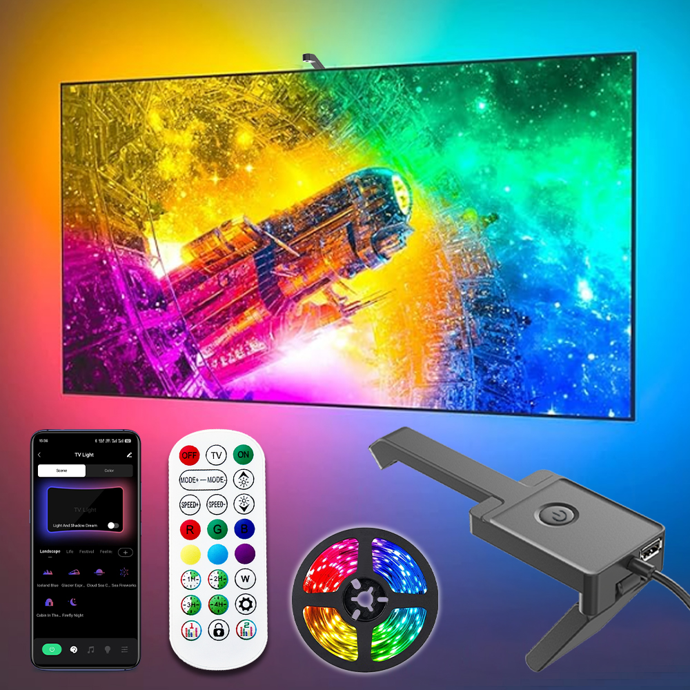 Wiscolor RGBIC LED TV Backligh - Ambient Light Strip Tv のレビューと価格
