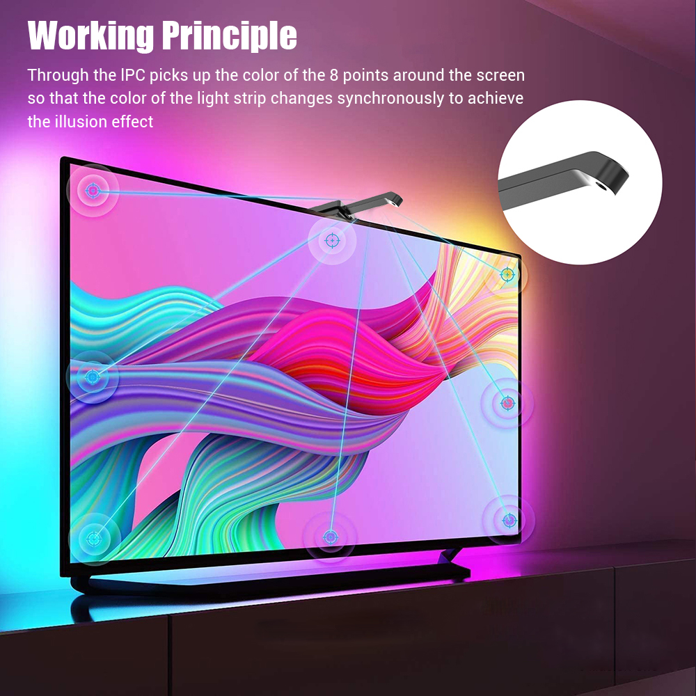 Wiscolor RGBIC LED TV Backligh - Ambient Light Strip Tv のレビューと価格