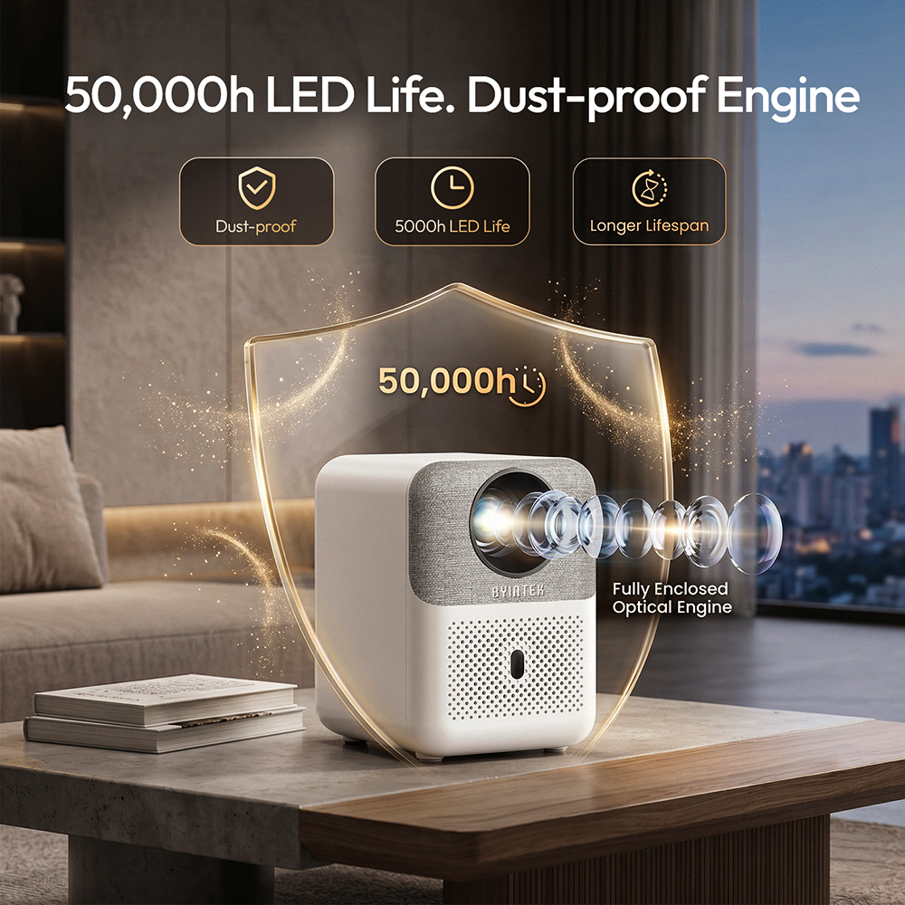 BYINTEK Full HD Mini Projector - Home Cinema Compact のレビューと価格