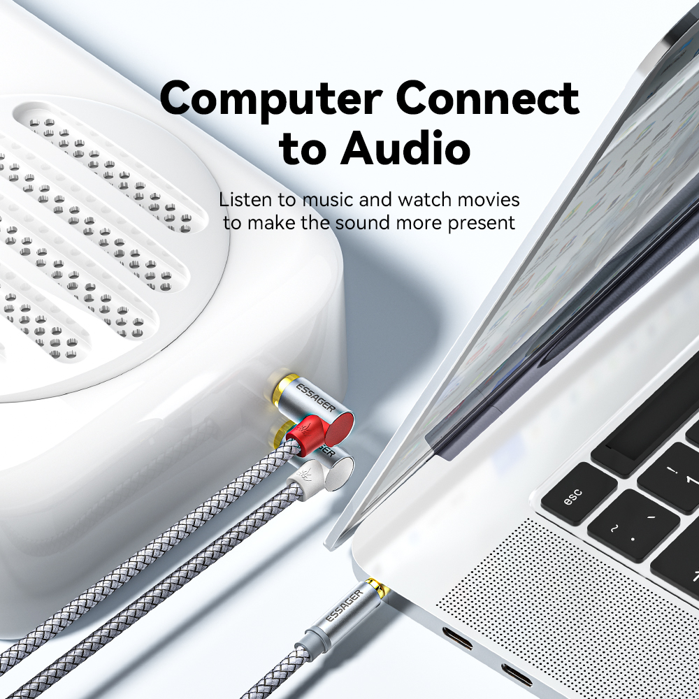 Essager 90 ° Angle RCA Audio S - Home Cinema Furniture のレビューと価格