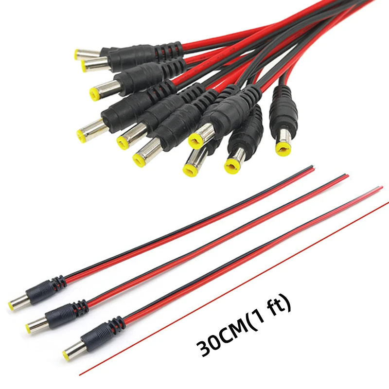 18 AWG 10pcs 5.5x2.1 mm Male F - Ambient Light Strip Tv のレビューと価格