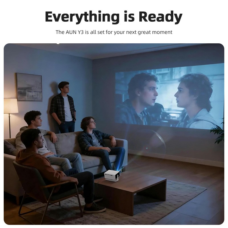 AUN Y3 MINI Projector Home The - Home Cinema Compact のレビューと価格