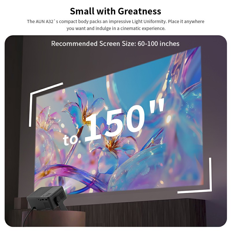 AUN A32 Pro Android 13 Project - Home Cinema Compact のレビューと価格