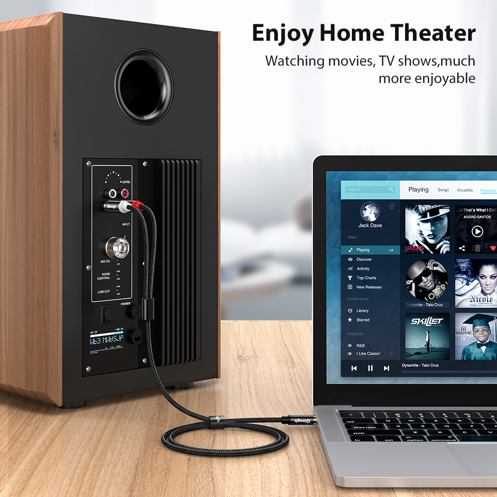 Elough RCA Cable AUX RCA Speak - Home Cinema Furniture のレビューと価格
