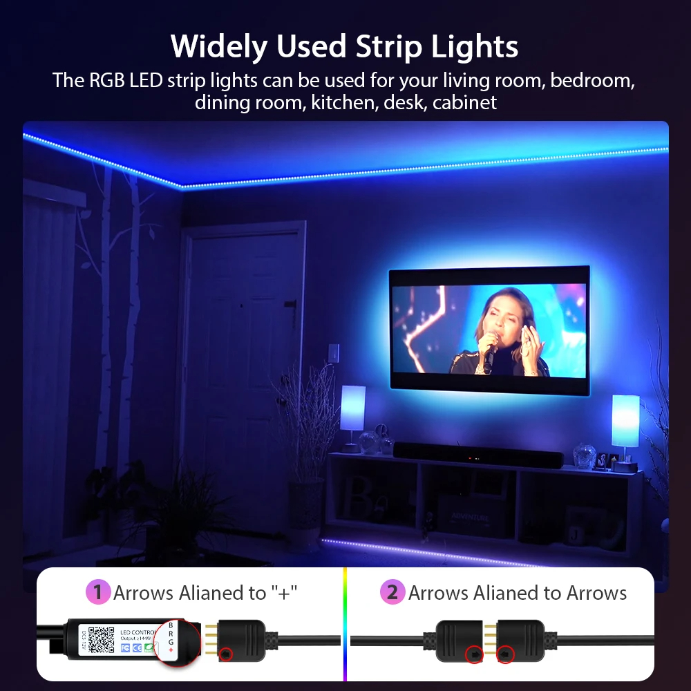 RGB 5050 Bluetooth LED Strip L - Ambient Light Strip Tv のレビューと価格
