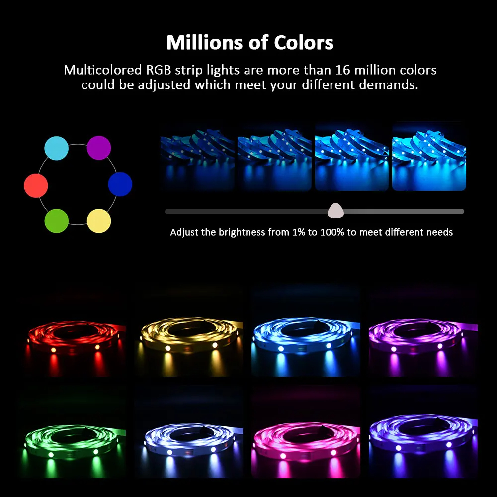 RGB 5050 Bluetooth LED Strip L - Ambient Light Strip Tv のレビューと価格
