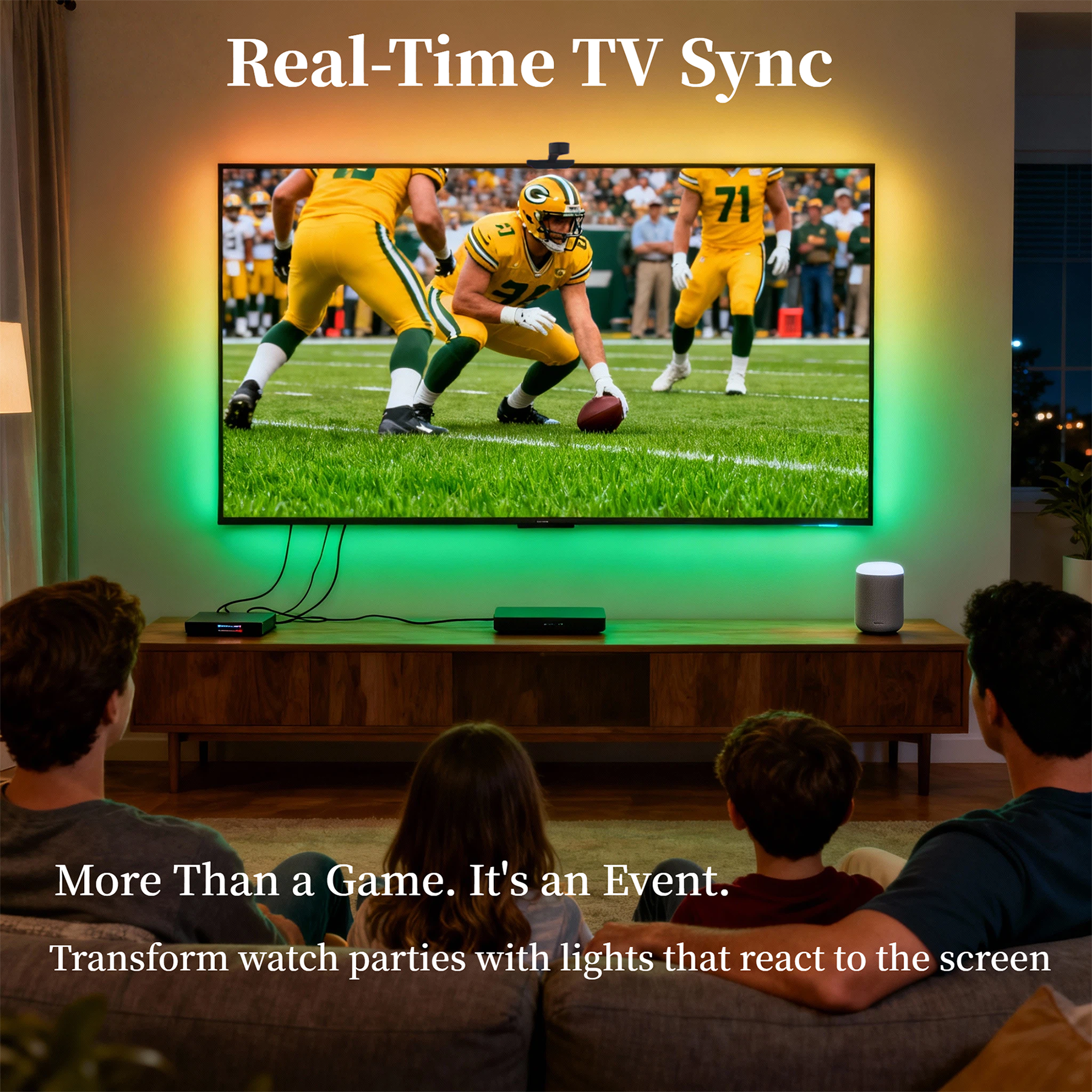 WACUAAO AI Sync LED TV Backlig - Home Cinema Furniture のレビューと価格
