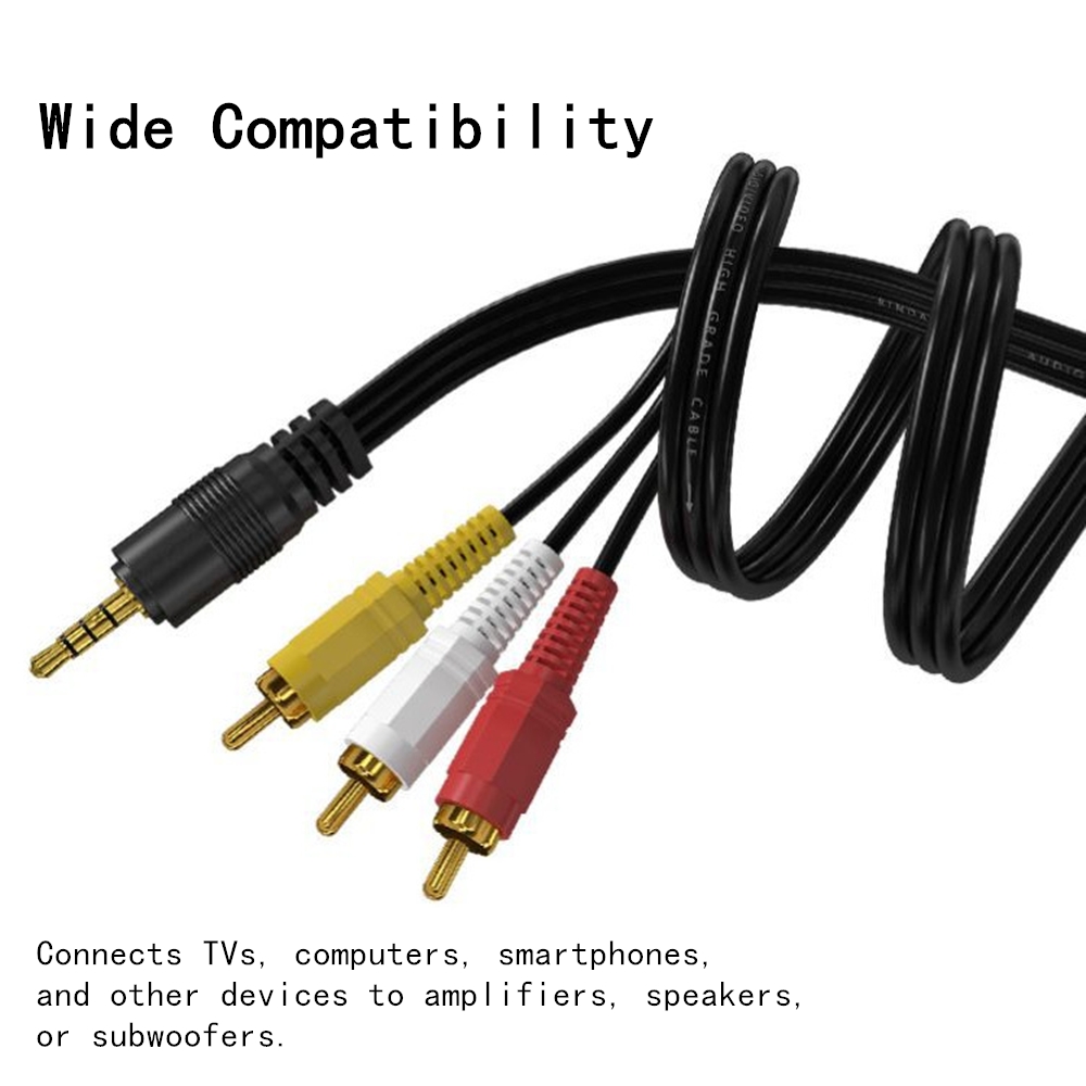 3.5mm to 3 RCA Audio Video Cab - Home Cinema Furniture のレビューと価格