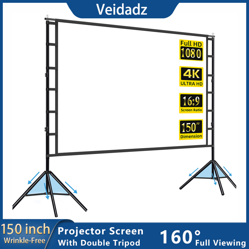 VEIDADZ Projector Screen With  - Home Cinema Projector Screen のレビューと価格