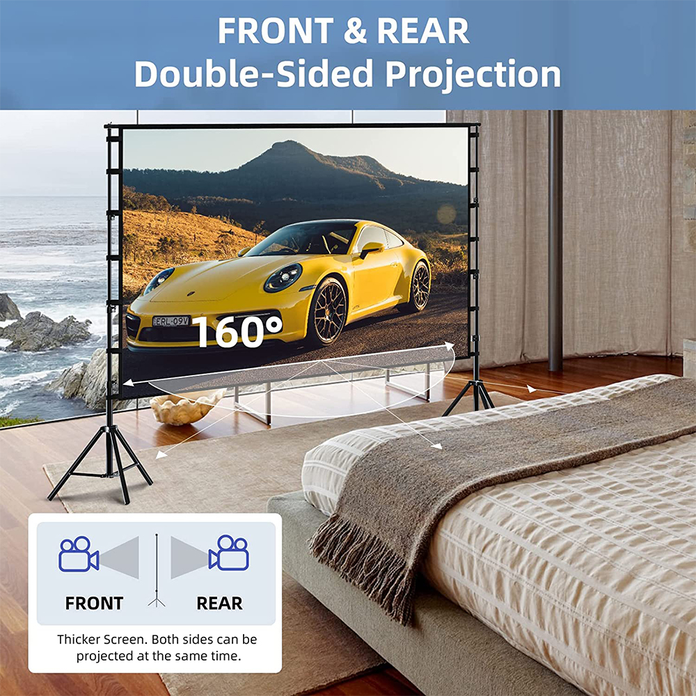 VEIDADZ Projector Screen With  - Home Cinema Projector Screen のレビューと価格