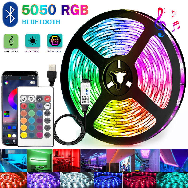 5050 RGB USB LED Strip Lights  - Ambient Light Strip Tv のレビューと価格