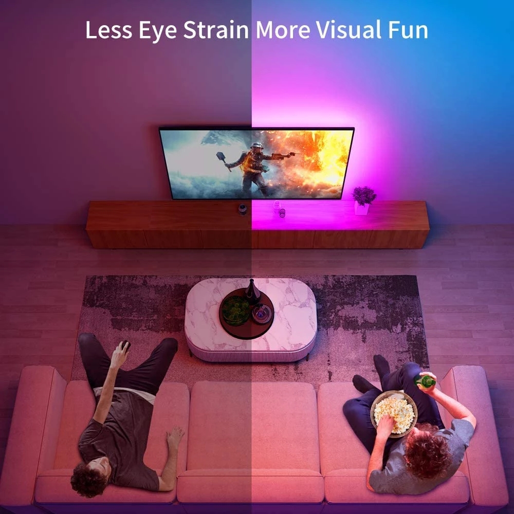 5050 RGB USB LED Strip Lights  - Ambient Light Strip Tv のレビューと価格