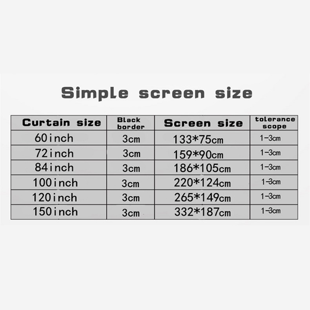 16:9 Simple Projector Curtain  - Projector Screen 100 Inch のレビューと価格