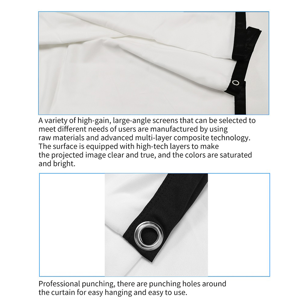 16:9 Simple Projector Curtain  - Projector Screen 100 Inch のレビューと価格