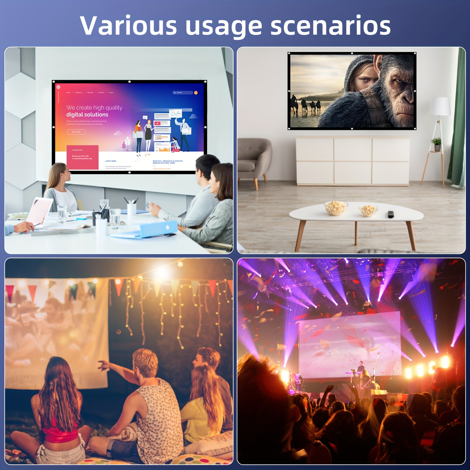 60 72 100 120 150 Inch 16:9 Po - Projector Screen 100 Inch のレビューと価格
