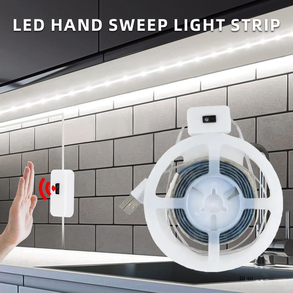 1M Hand Sweep Motion Sensor Di - Ambient Light Strip Tv のレビューと価格