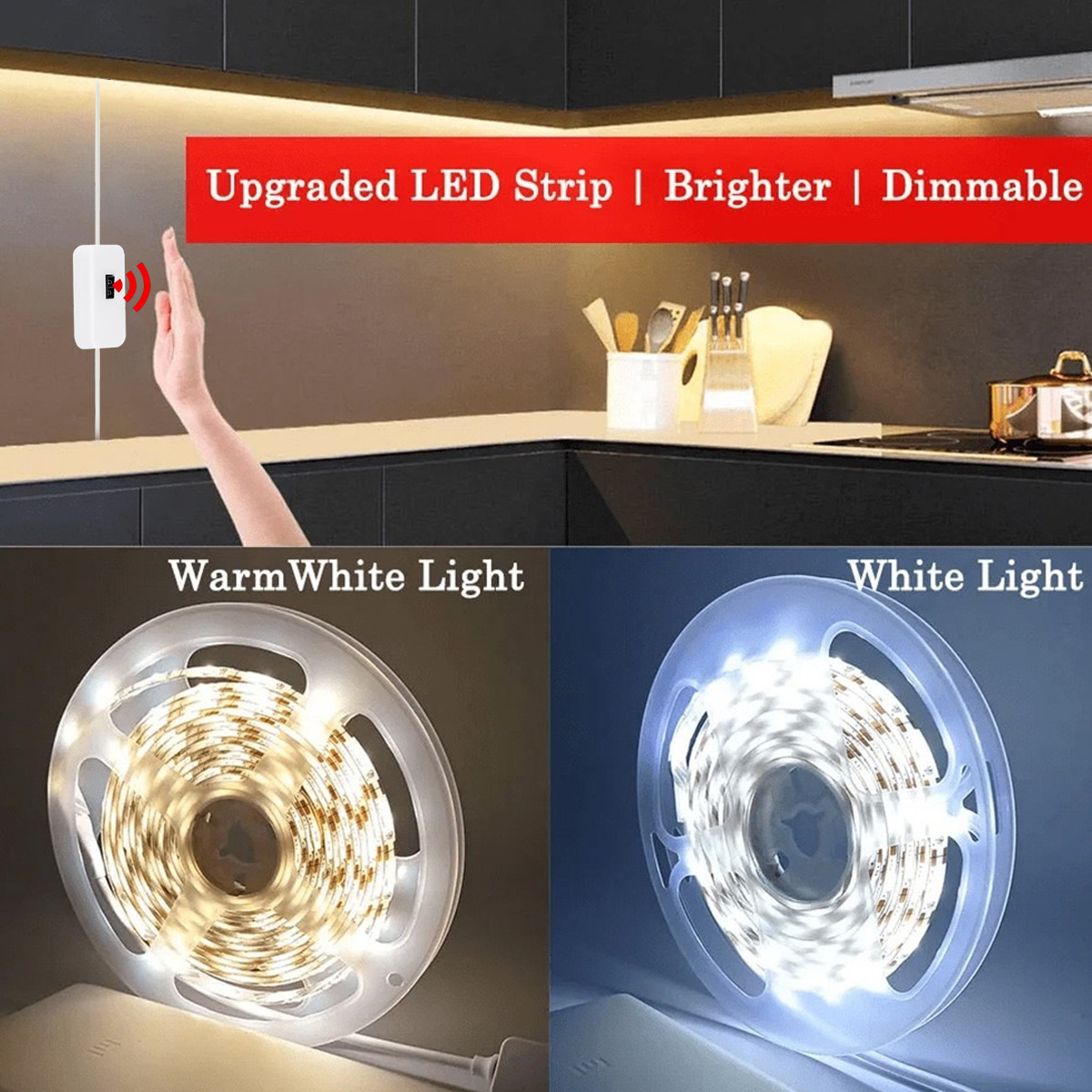 1M Hand Sweep Motion Sensor Di - Ambient Light Strip Tv のレビューと価格