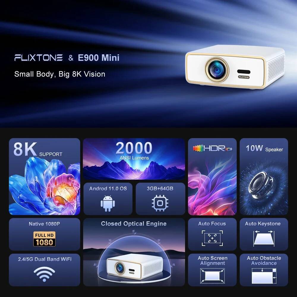 Flixtone E900 MINI Portable Pr - Home Cinema Compact のレビューと価格